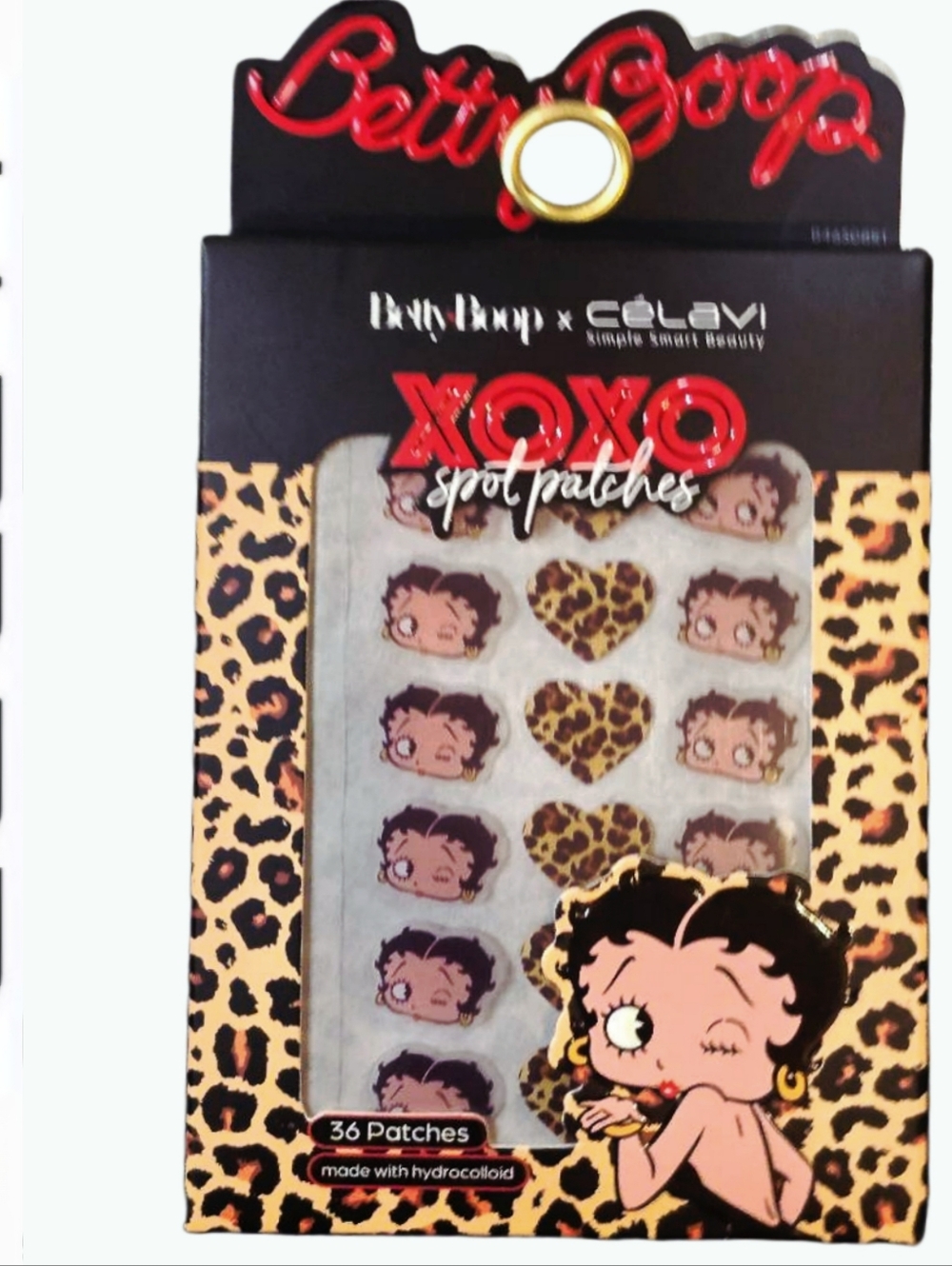 Celavi X Betty Boop Leopard Heart & Logo Face Spot Patches